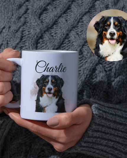 Personalized Animal Mug – Custom Photo & Name | Personalisierte Tiertasse