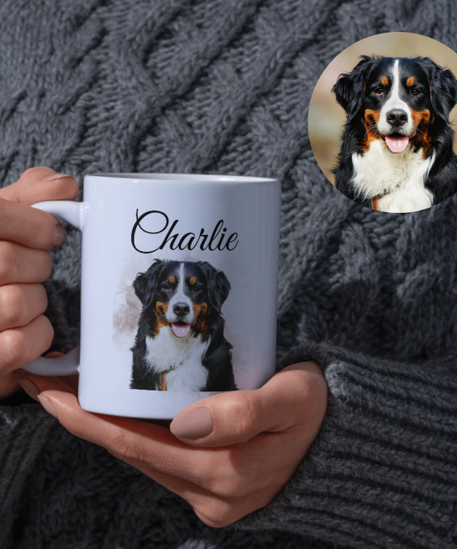 Personalized Animal Mug – Custom Photo & Name | Personalisierte Tiertasse