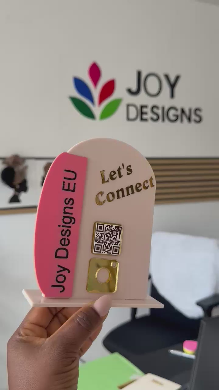 Individuelles Acryl QR-Code Schild mit 3D-Effekt – Für Social Media