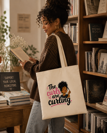 Curl Culture Tote Bag | Afro-Modern Everyday Tote