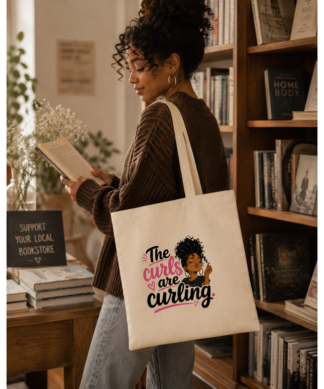Curl Culture Tote Bag | Afro-Modern Everyday Tote